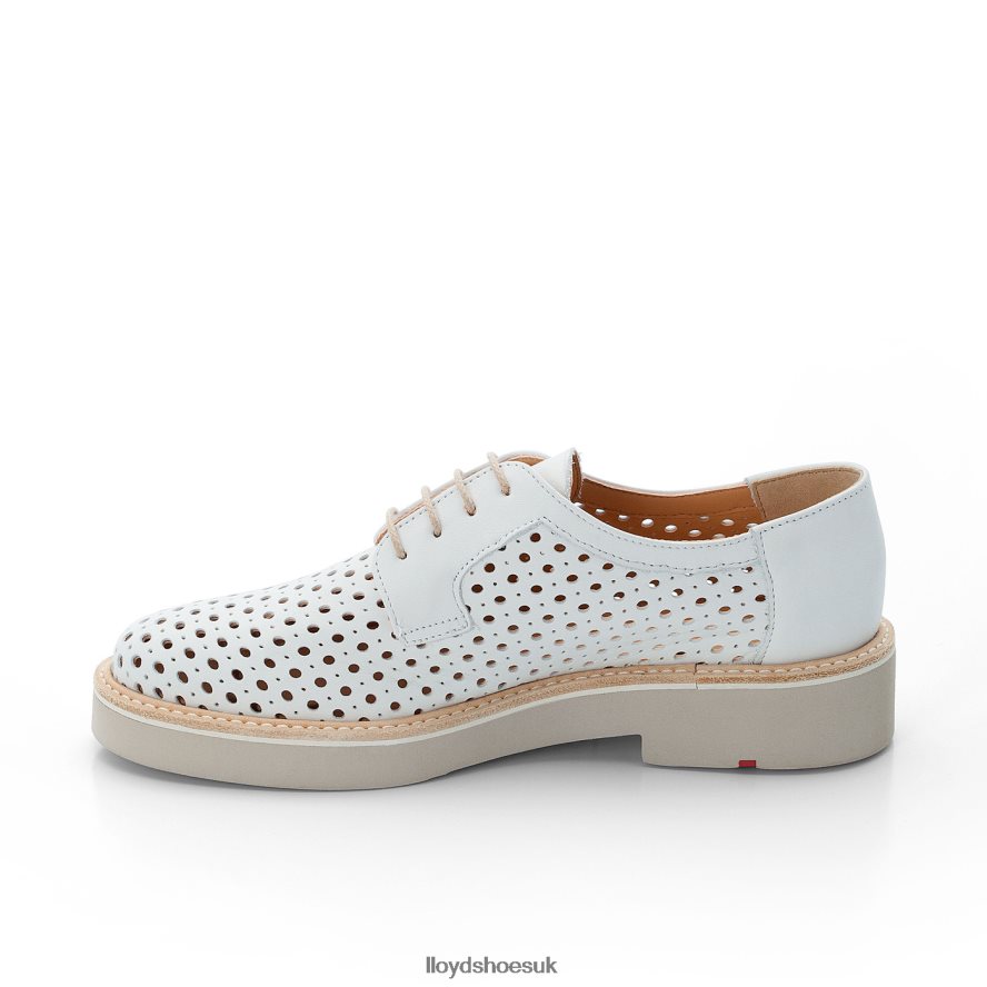 LLOYD Women SMOOTH LEATHER LACE HALF SHOES H4BXXT1184 Shoes white