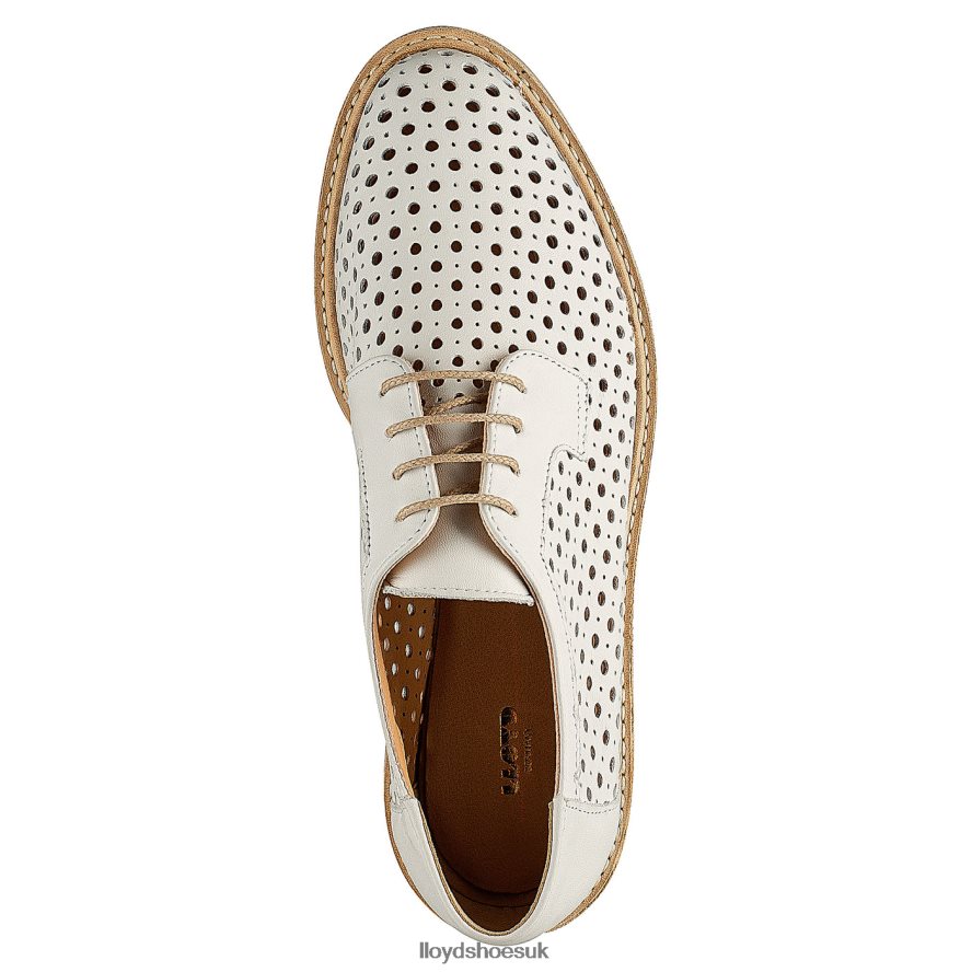 LLOYD Women SMOOTH LEATHER LACE HALF SHOES H4BXXT1184 Shoes white