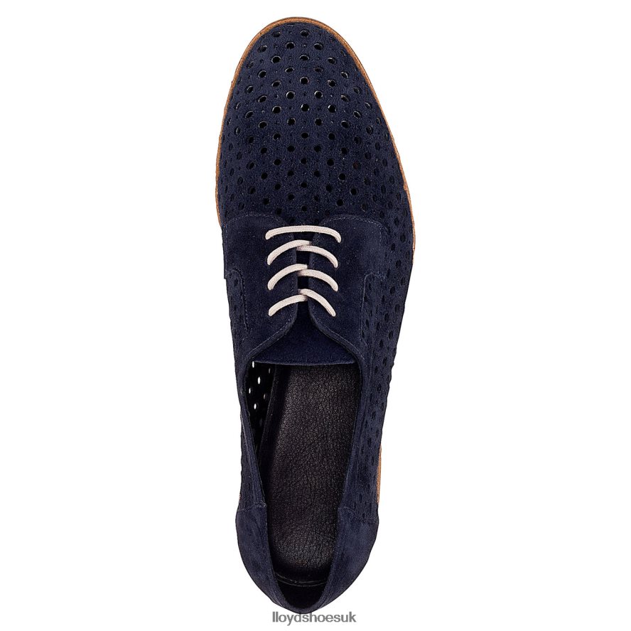 LLOYD Women SUEDE LACE UP HALF SHOES H4BXXT1182 Shoes blue