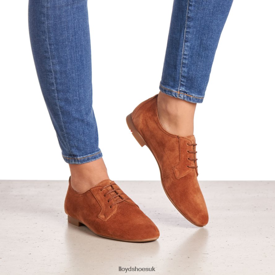 LLOYD Women SUEDE LACE UP HALF SHOES H4BXXT1185 Shoes brown