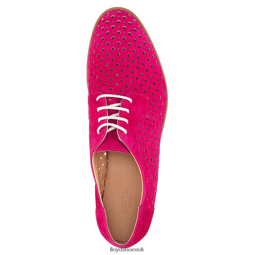 LLOYD Women SUEDE LACE UP HALF SHOES H4BXXT1359 Shoes red
