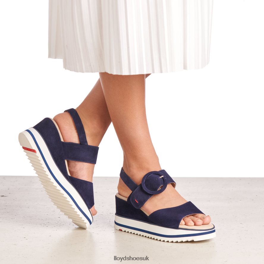 LLOYD Women SUEDE SANDALE H4BXXT1215 Shoes blue