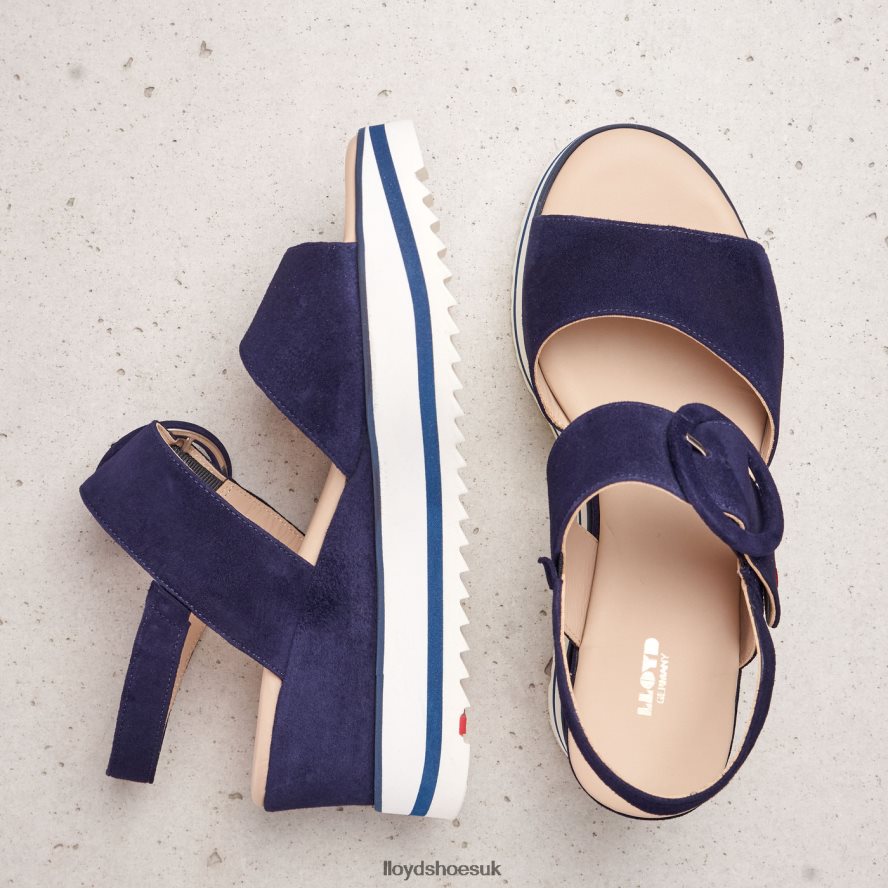 LLOYD Women SUEDE SANDALE H4BXXT1215 Shoes blue