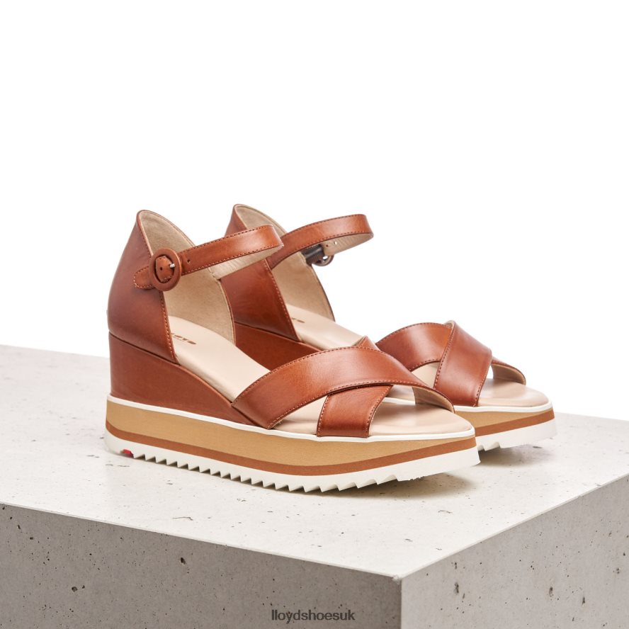 LLOYD Women WEDGE SANDALE H4BXXT1204 Shoes brown
