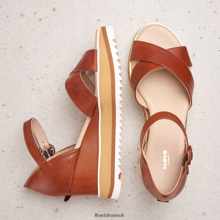 LLOYD Women WEDGE SANDALE H4BXXT1204 Shoes brown