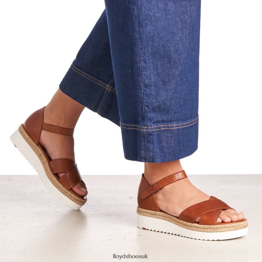 LLOYD Women WEDGE SANDALE H4BXXT1237 Shoes brown