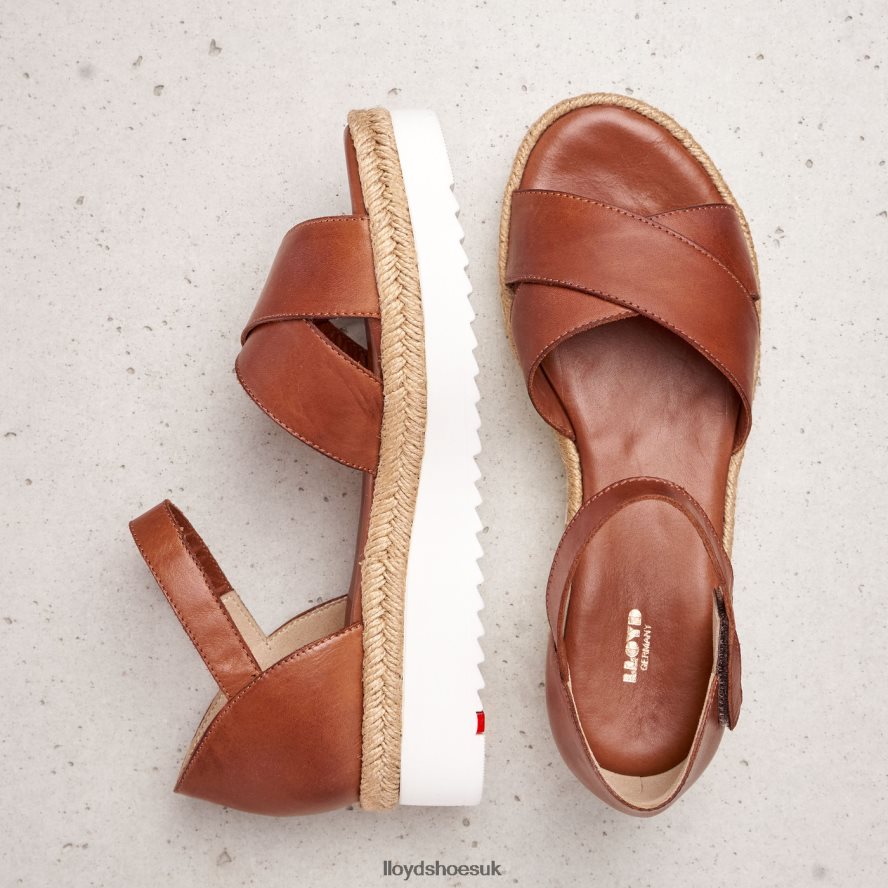 LLOYD Women WEDGE SANDALE H4BXXT1237 Shoes brown
