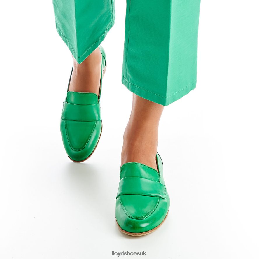 LLOYD Women LEATHER SLIPPER H4BXXT1120 Shoes green