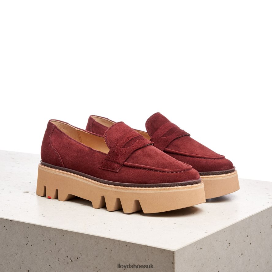 LLOYD Women LEATHER SLIP-ON SLIPPER H4BXXT1073 Shoes red