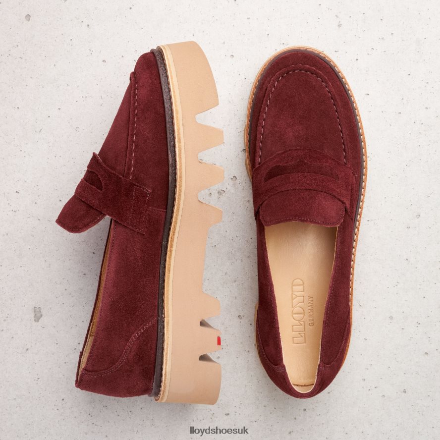 LLOYD Women LEATHER SLIP-ON SLIPPER H4BXXT1073 Shoes red