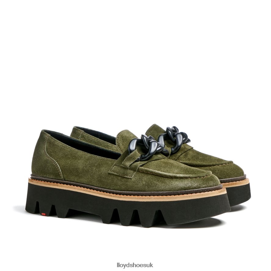LLOYD Women ROUGH LEATHER SLIP-ON SLIPPER H4BXXT1019 Shoes green