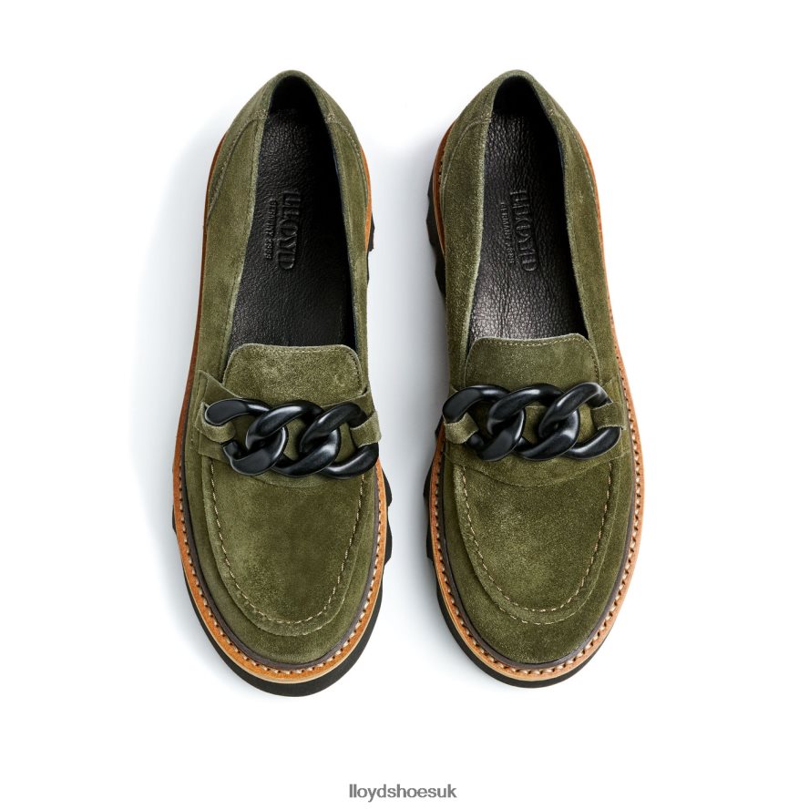 LLOYD Women ROUGH LEATHER SLIP-ON SLIPPER H4BXXT1019 Shoes green