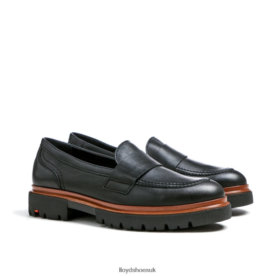 LLOYD Women SLIP ON LEATHER SLIPPER H4BXXT1116 Shoes black