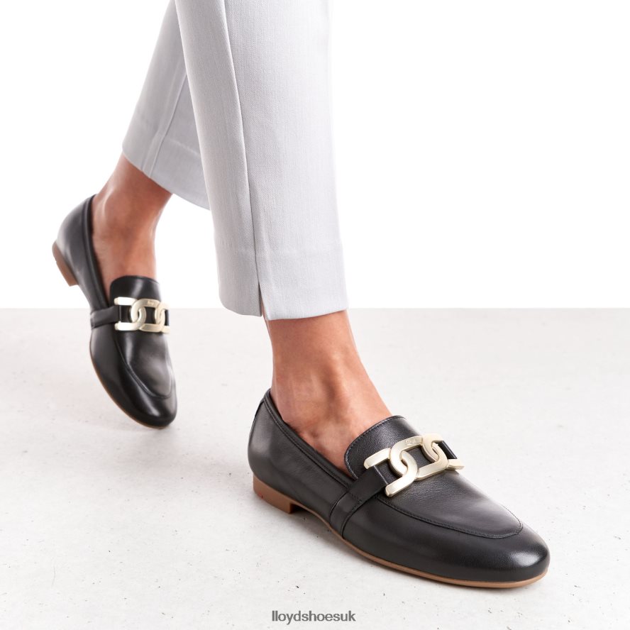 LLOYD Women SMOOTH LEATHER SLIPPER H4BXXT1039 Shoes black