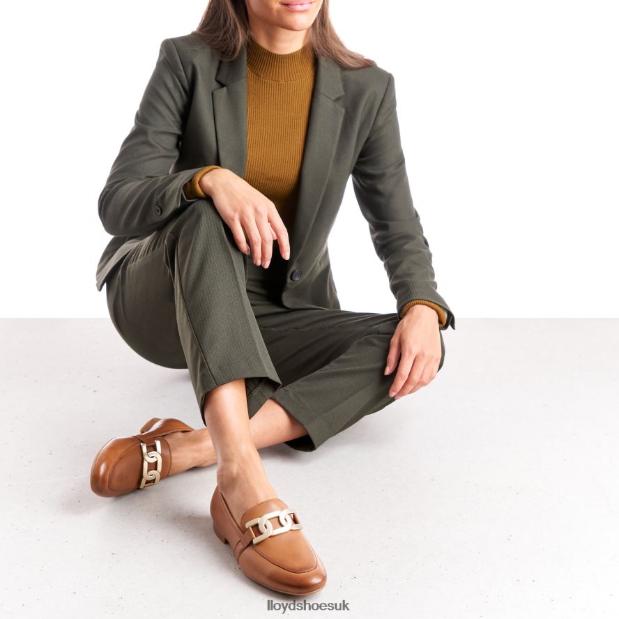 LLOYD Women SMOOTH LEATHER SLIPPER H4BXXT1040 Shoes brown