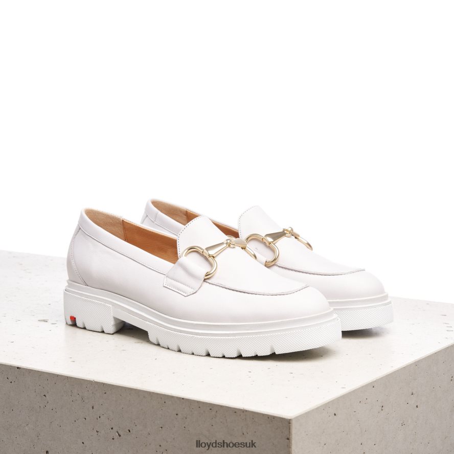 LLOYD Women SMOOTH LEATHER SLIP-ON SLIPPER H4BXXT1011 Shoes white