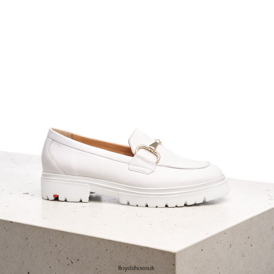 LLOYD Women SMOOTH LEATHER SLIP-ON SLIPPER H4BXXT1011 Shoes white