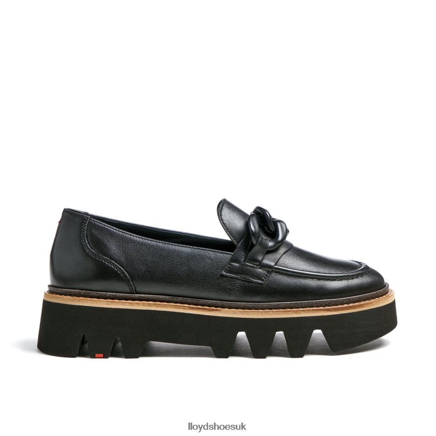 LLOYD Women SMOOTH LEATHER SLIP-ON SLIPPER H4BXXT1018 Shoes black