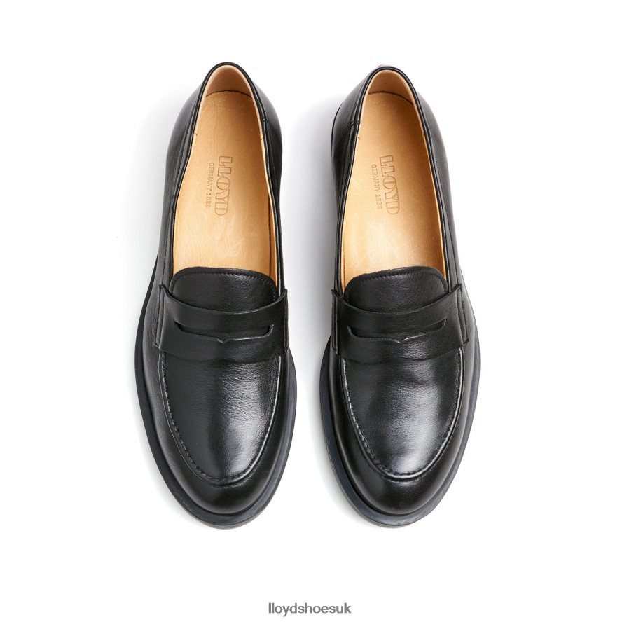 LLOYD Women SMOOTH LEATHER SLIP-ON SLIPPER H4BXXT1025 Shoes black
