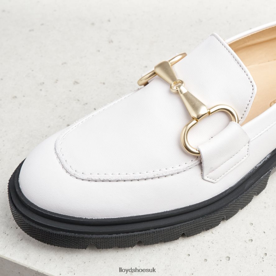 LLOYD Women SMOOTH LEATHER SLIP-ON SLIPPER H4BXXT1034 Shoes white