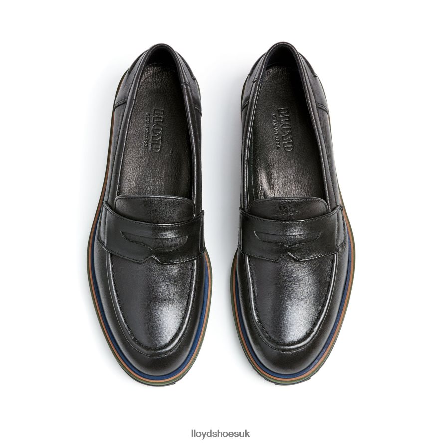 LLOYD Women SMOOTH LEATHER SLIP-ON SLIPPER H4BXXT1046 Shoes black
