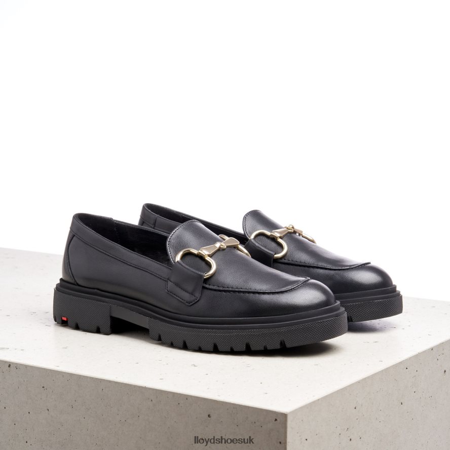 LLOYD Women SMOOTH LEATHER SLIP-ON SLIPPER H4BXXT1357 Shoes black
