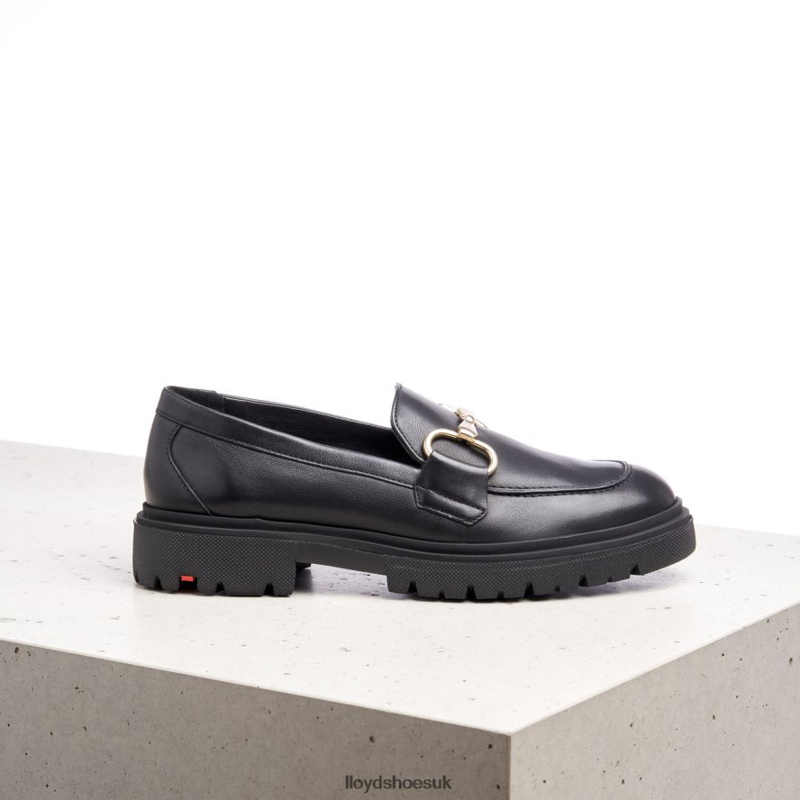 LLOYD Women SMOOTH LEATHER SLIP-ON SLIPPER H4BXXT1357 Shoes black