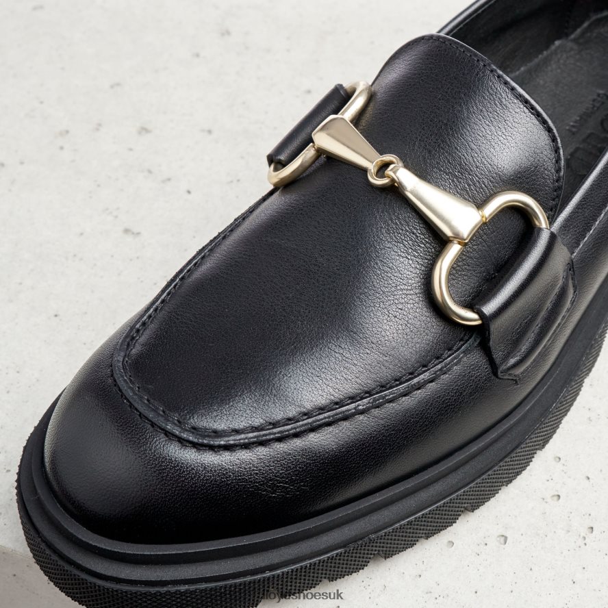 LLOYD Women SMOOTH LEATHER SLIP-ON SLIPPER H4BXXT1357 Shoes black