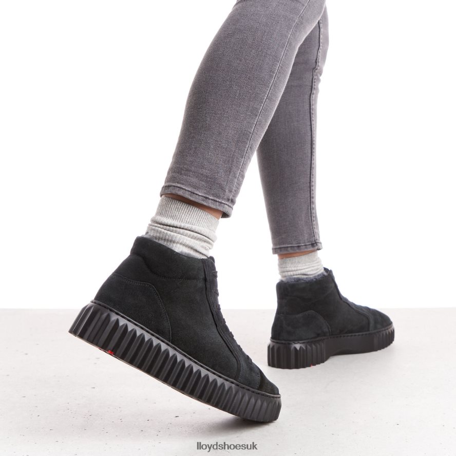 LLOYD Women HIGH TOP SNEAKERS H4BXXT776 Shoes black