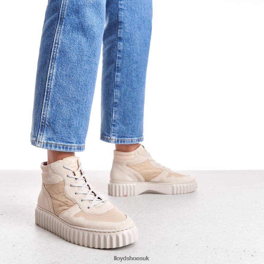 LLOYD Women HIGH TOP SNEAKERS H4BXXT785 Shoes beige