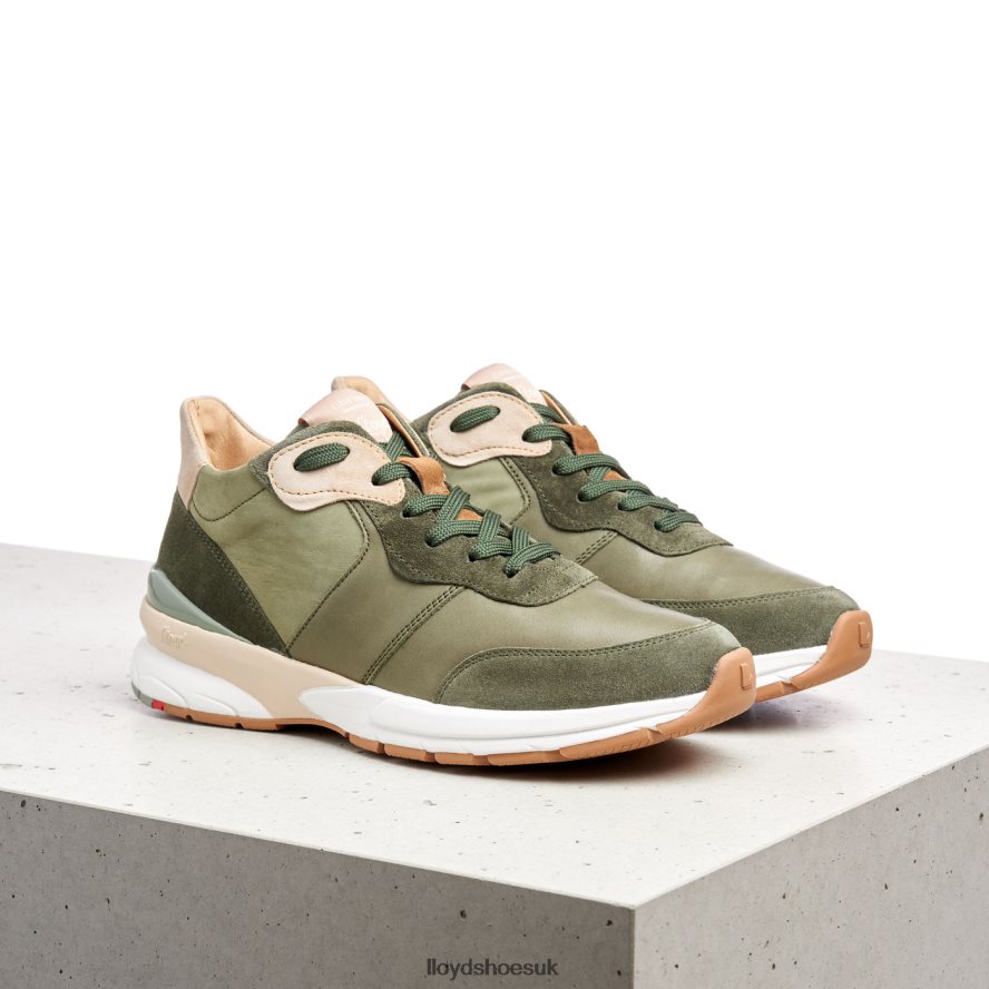 LLOYD Women LEATHER LOW TOP SNEAKERS H4BXXT767 Shoes green