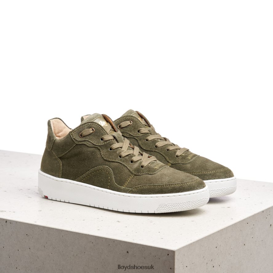LLOYD Women LEATHER LOW TOP SNEAKERS H4BXXT768 Shoes green