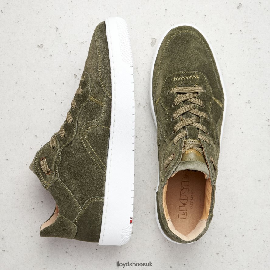 LLOYD Women LEATHER LOW TOP SNEAKERS H4BXXT768 Shoes green