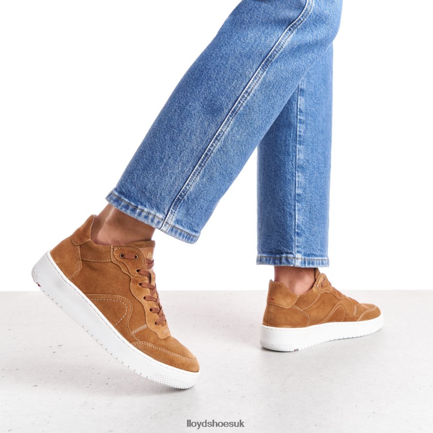 LLOYD Women LEATHER LOW TOP SNEAKERS H4BXXT782 Shoes brown