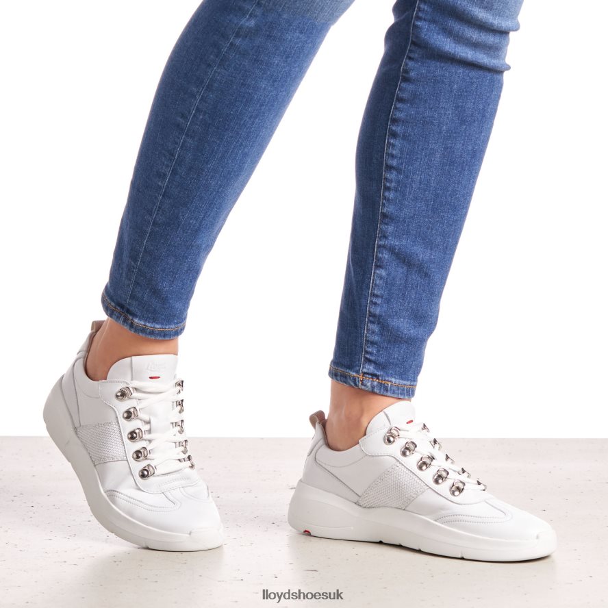 LLOYD Women LEATHER SNEAKERS H4BXXT790 Shoes white