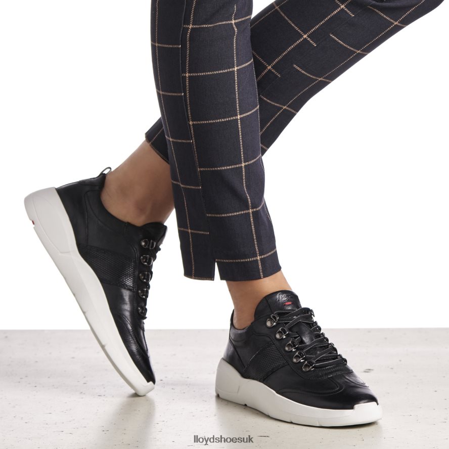 LLOYD Women LEATHER SNEAKERS H4BXXT834 Shoes black