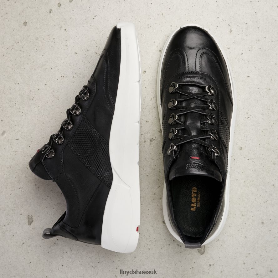 LLOYD Women LEATHER SNEAKERS H4BXXT834 Shoes black