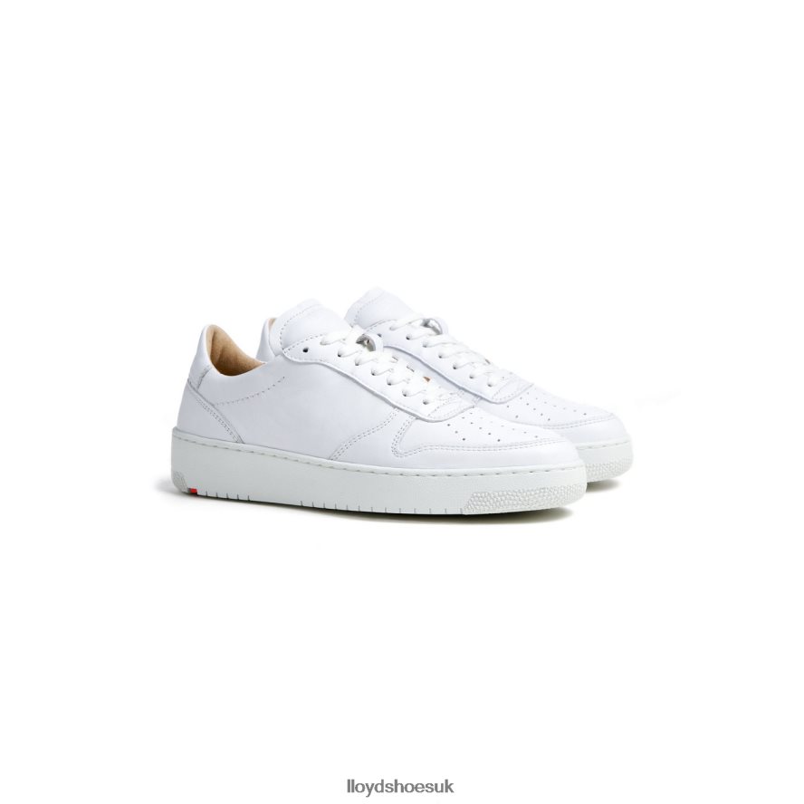 LLOYD Women LOW TOP LEATHER SNEAKERS H4BXXT765 Shoes white