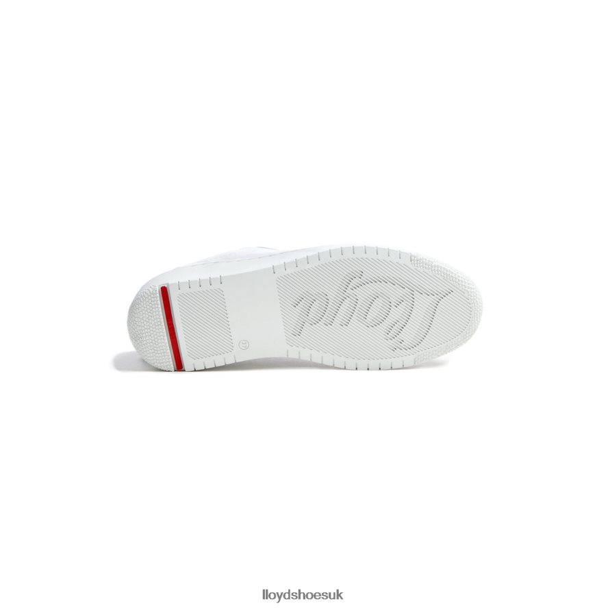LLOYD Women LOW TOP LEATHER SNEAKERS H4BXXT765 Shoes white