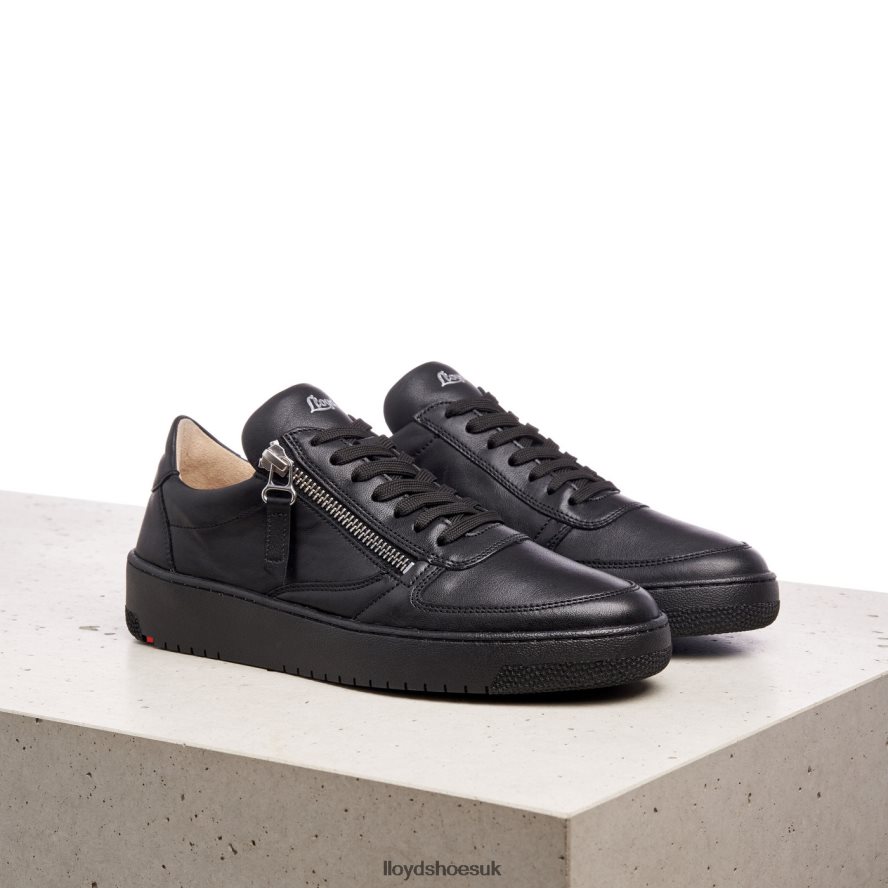 LLOYD Women LOW TOP LEATHER SNEAKERS H4BXXT823 Shoes black