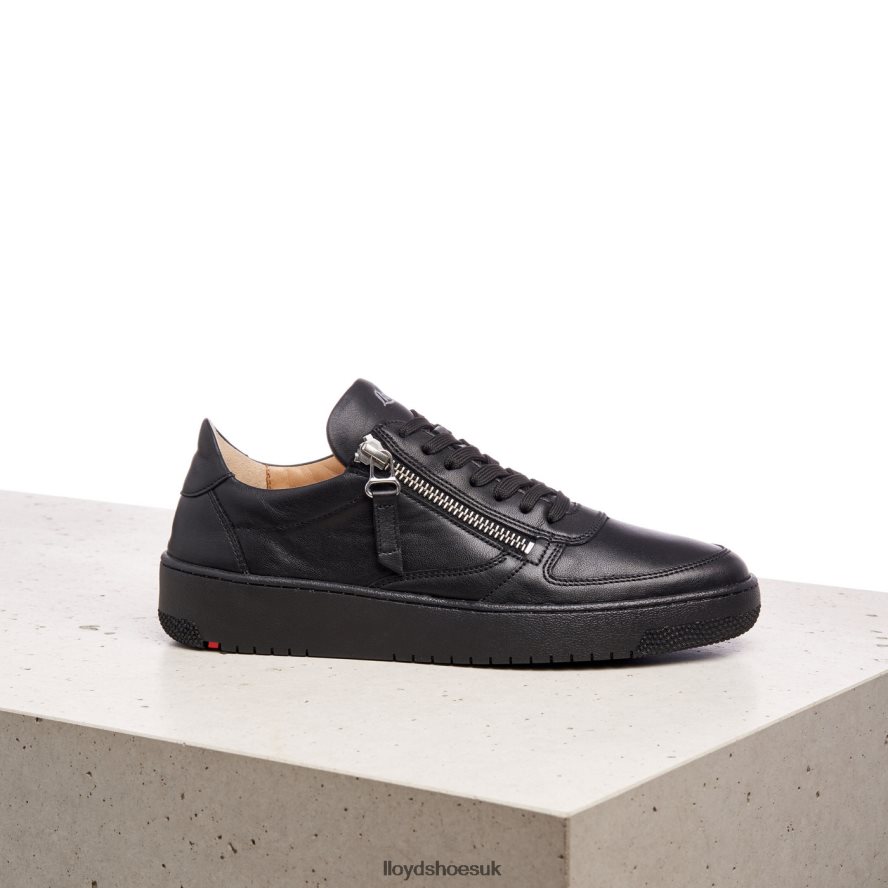LLOYD Women LOW TOP LEATHER SNEAKERS H4BXXT823 Shoes black