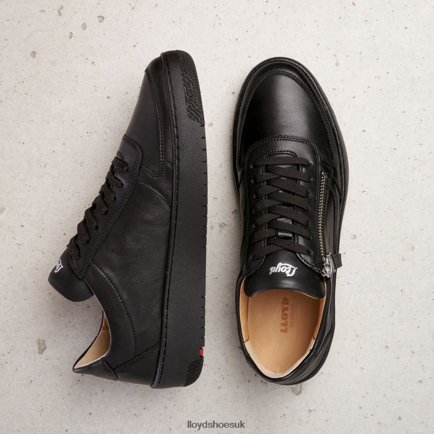 LLOYD Women LOW TOP LEATHER SNEAKERS H4BXXT823 Shoes black