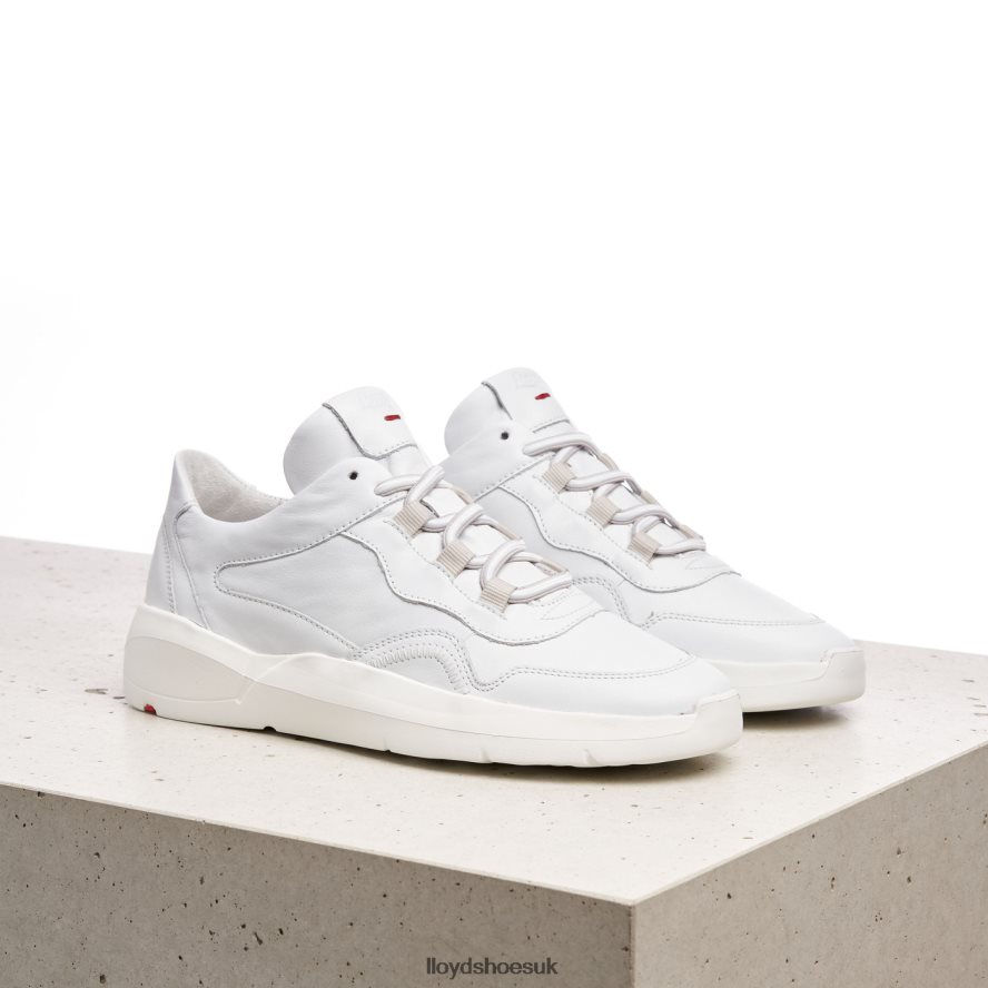 LLOYD Women LOW TOP LEATHER SNEAKERS H4BXXT829 Shoes white