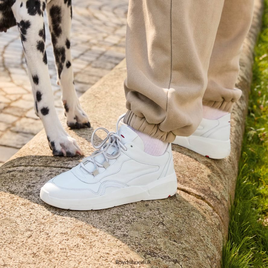 LLOYD Women LOW TOP LEATHER SNEAKERS H4BXXT829 Shoes white