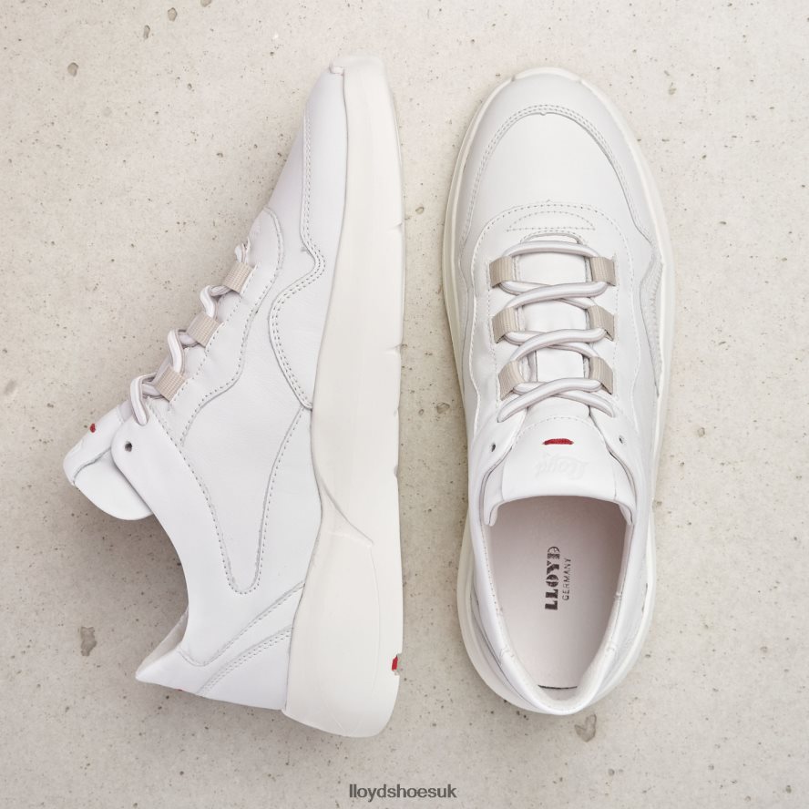LLOYD Women LOW TOP LEATHER SNEAKERS H4BXXT829 Shoes white