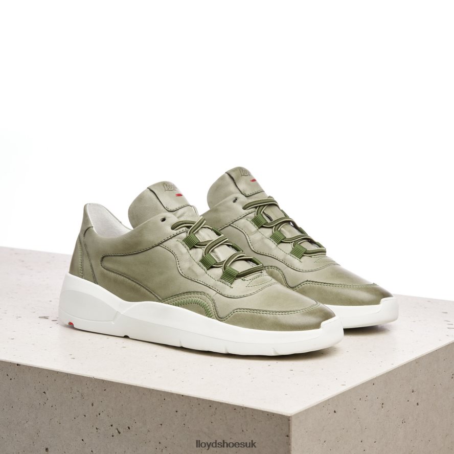 LLOYD Women LOW TOP LEATHER SNEAKERS H4BXXT830 Shoes green