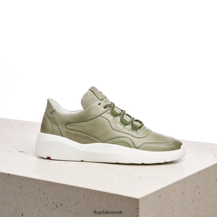 LLOYD Women LOW TOP LEATHER SNEAKERS H4BXXT830 Shoes green
