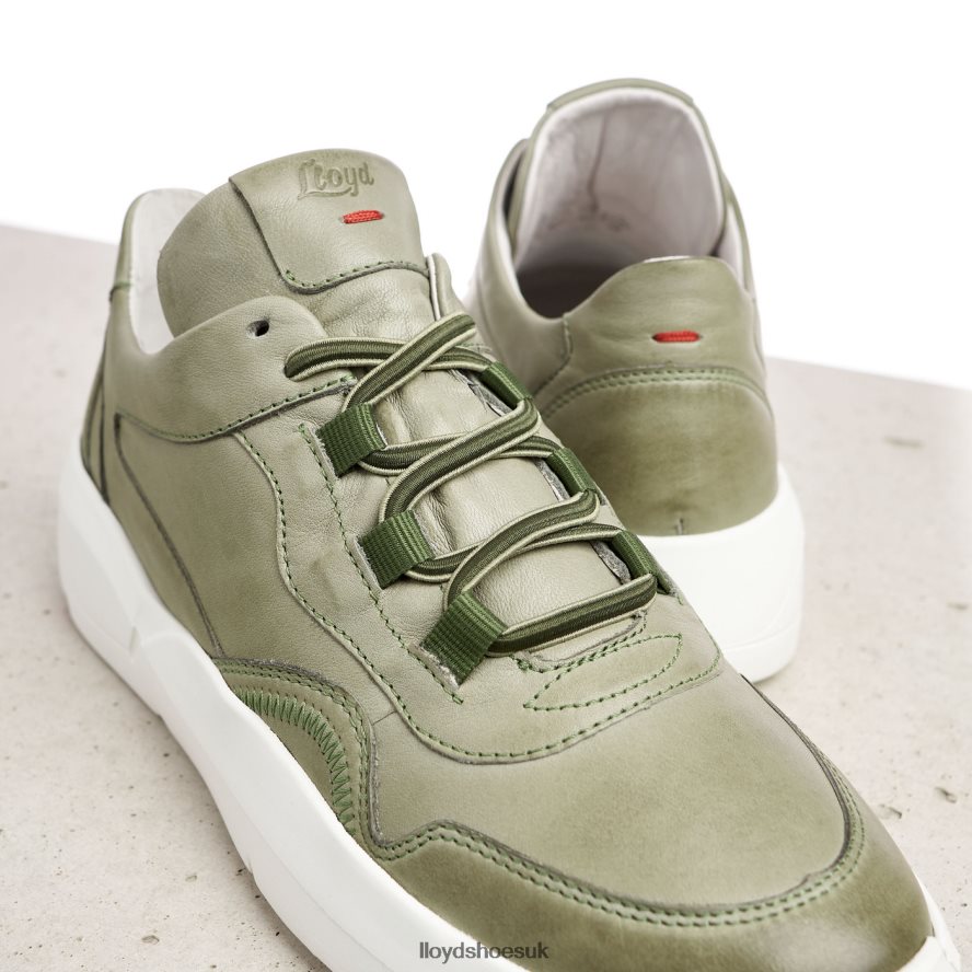 LLOYD Women LOW TOP LEATHER SNEAKERS H4BXXT830 Shoes green