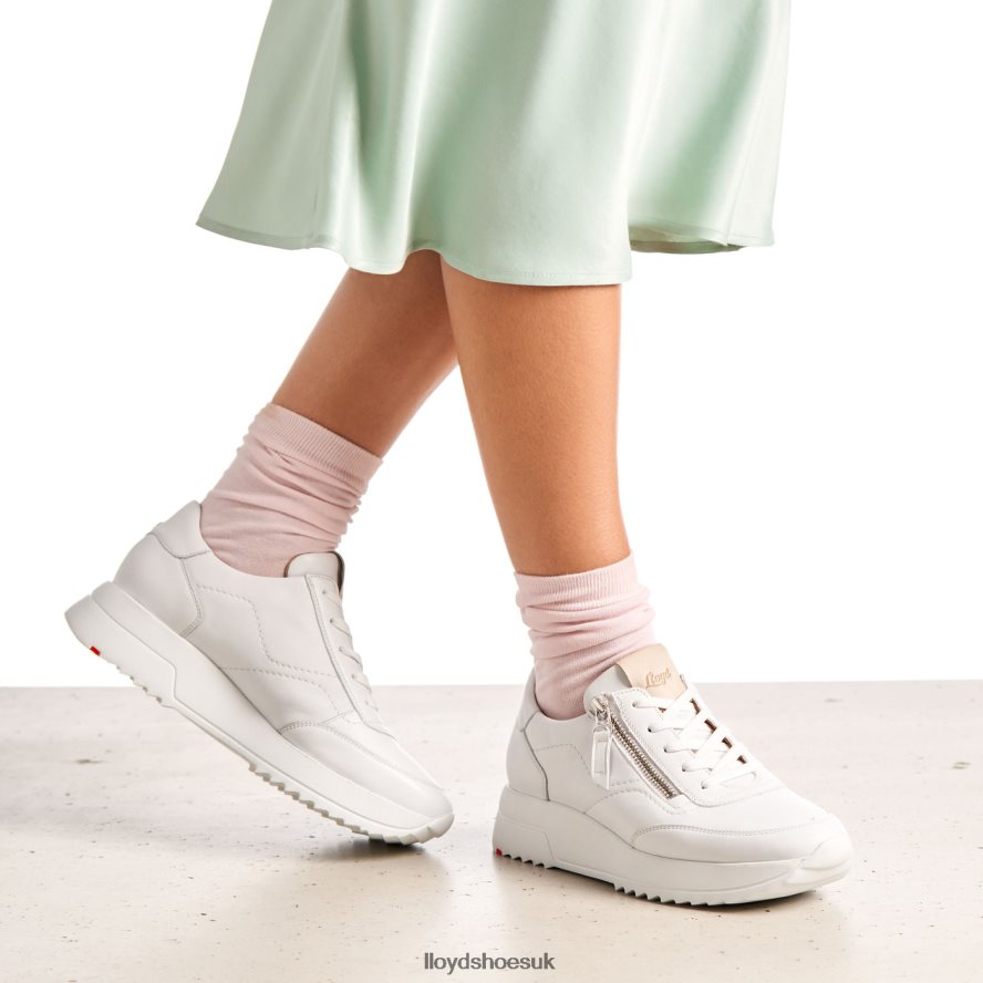 LLOYD Women QUALITY LOW TOP SNEAKERS H4BXXT784 Shoes white