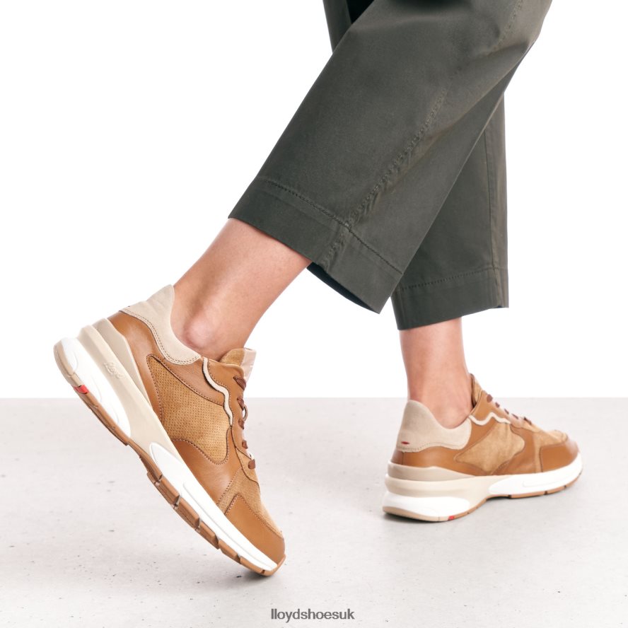 LLOYD Women SHEEP LEATHER SNEAKERS H4BXXT804 Shoes brown
